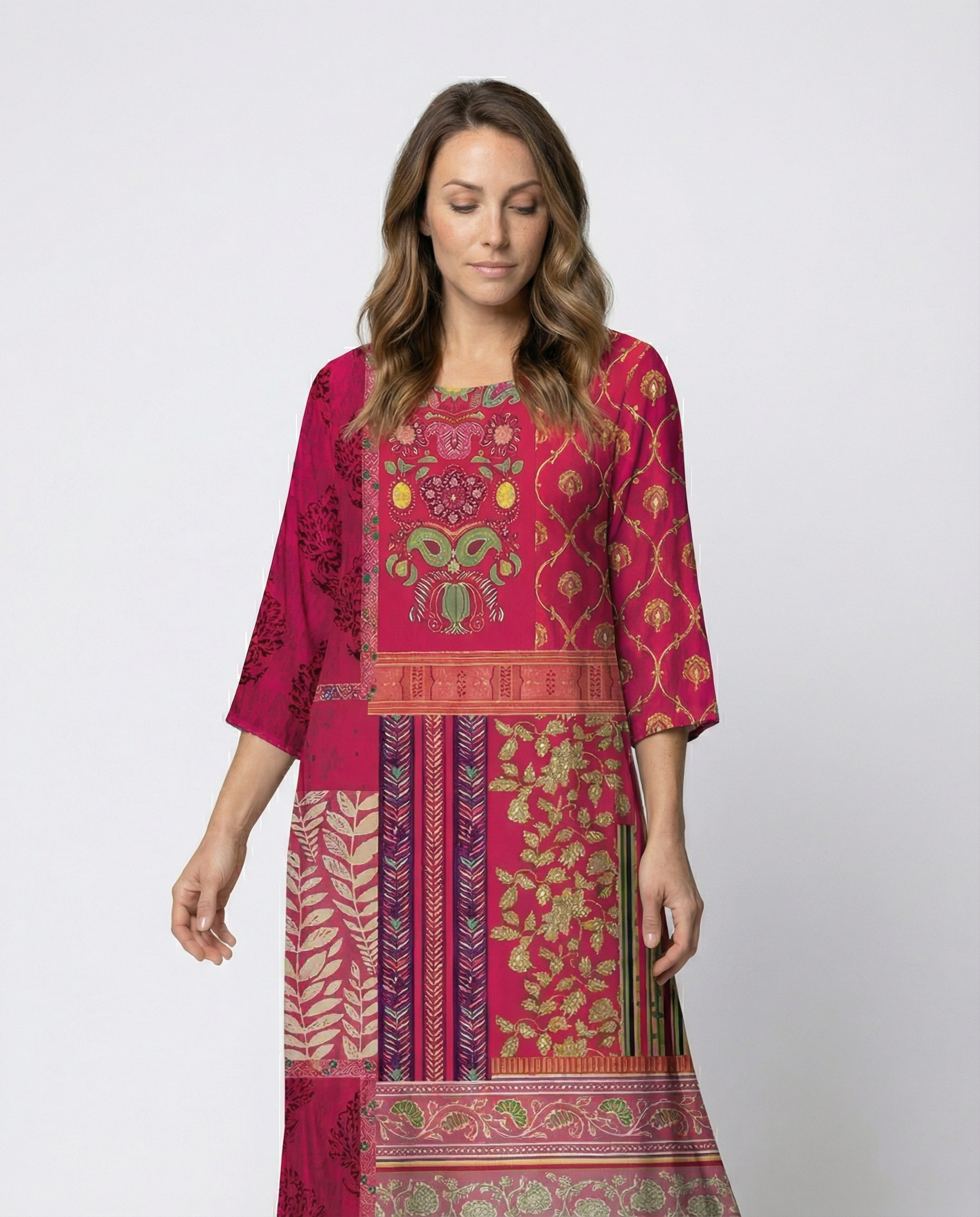 Zola — Multicolor Patchwork Maxi Dress