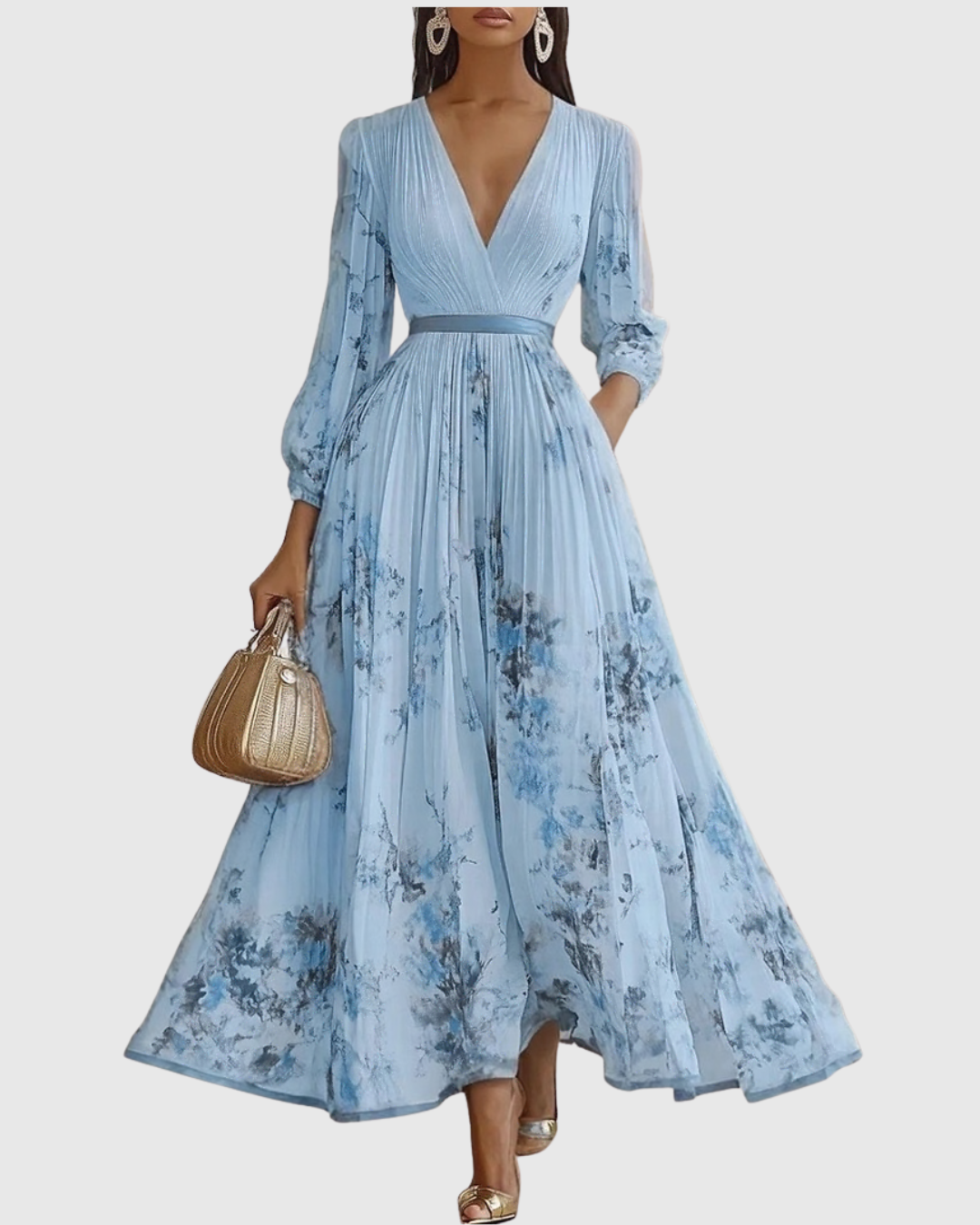 Siena™ - Robe Maxi Plissée Chic