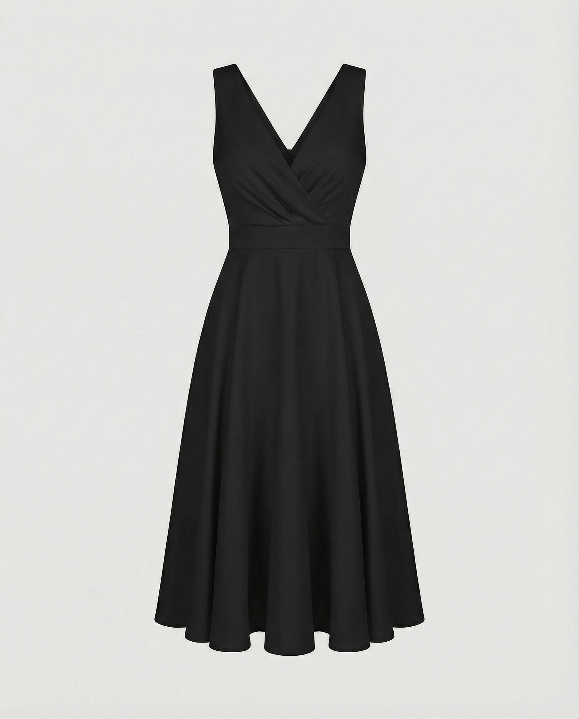 The Liora — Apricot A-Line Midi Dress