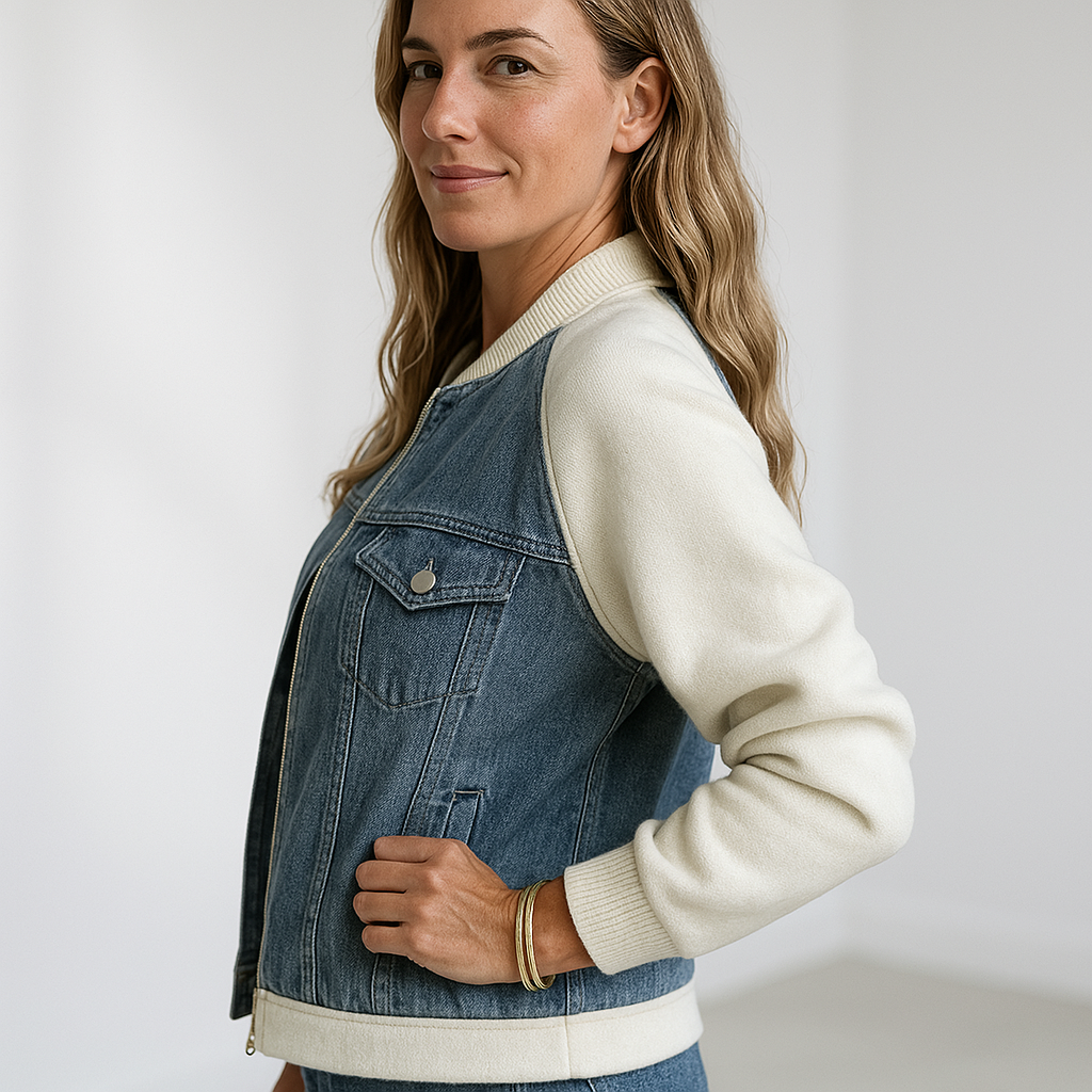 Niko — Denim Bomber Jacket