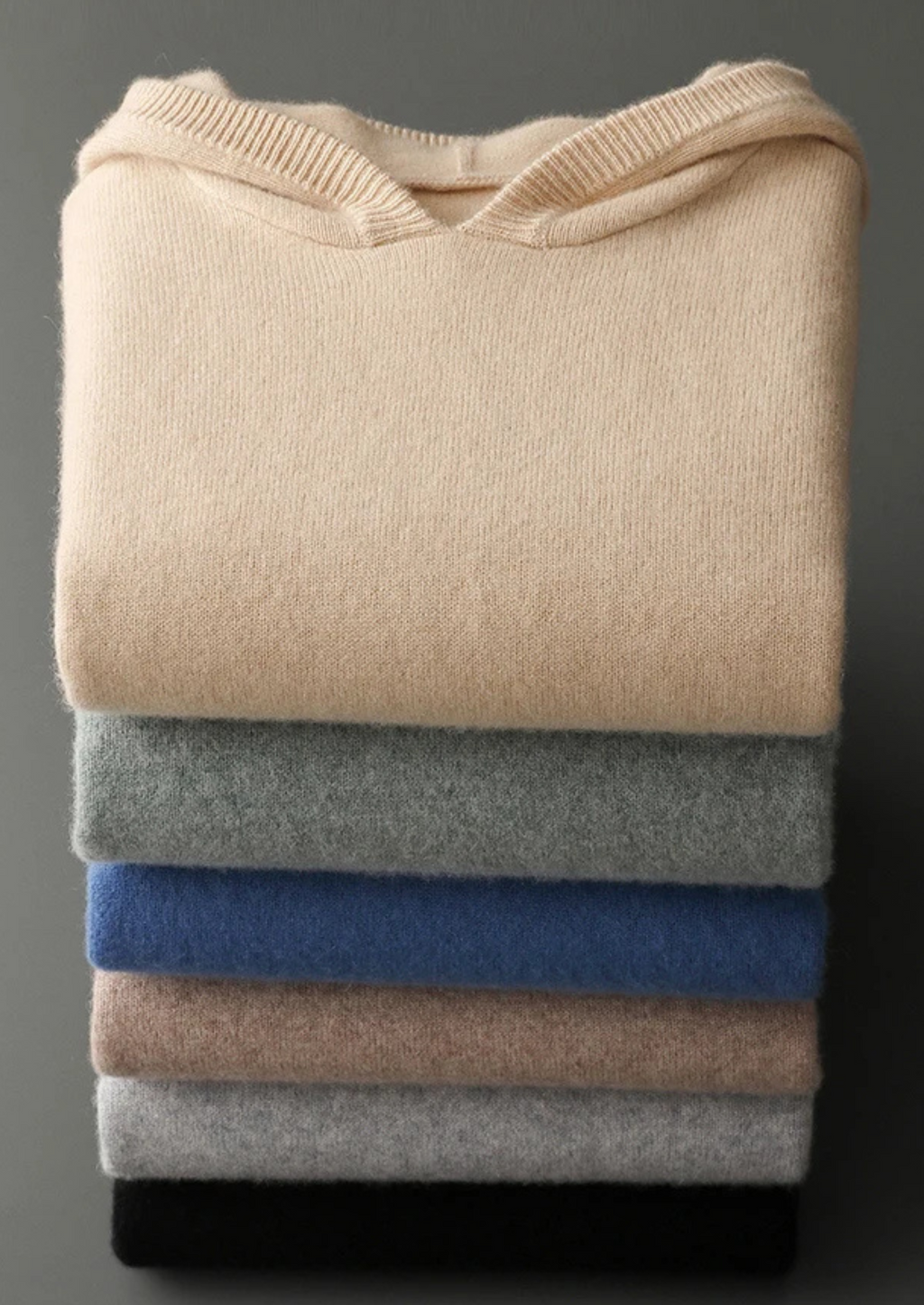 Sweat à capuche confortable en cachemire premium