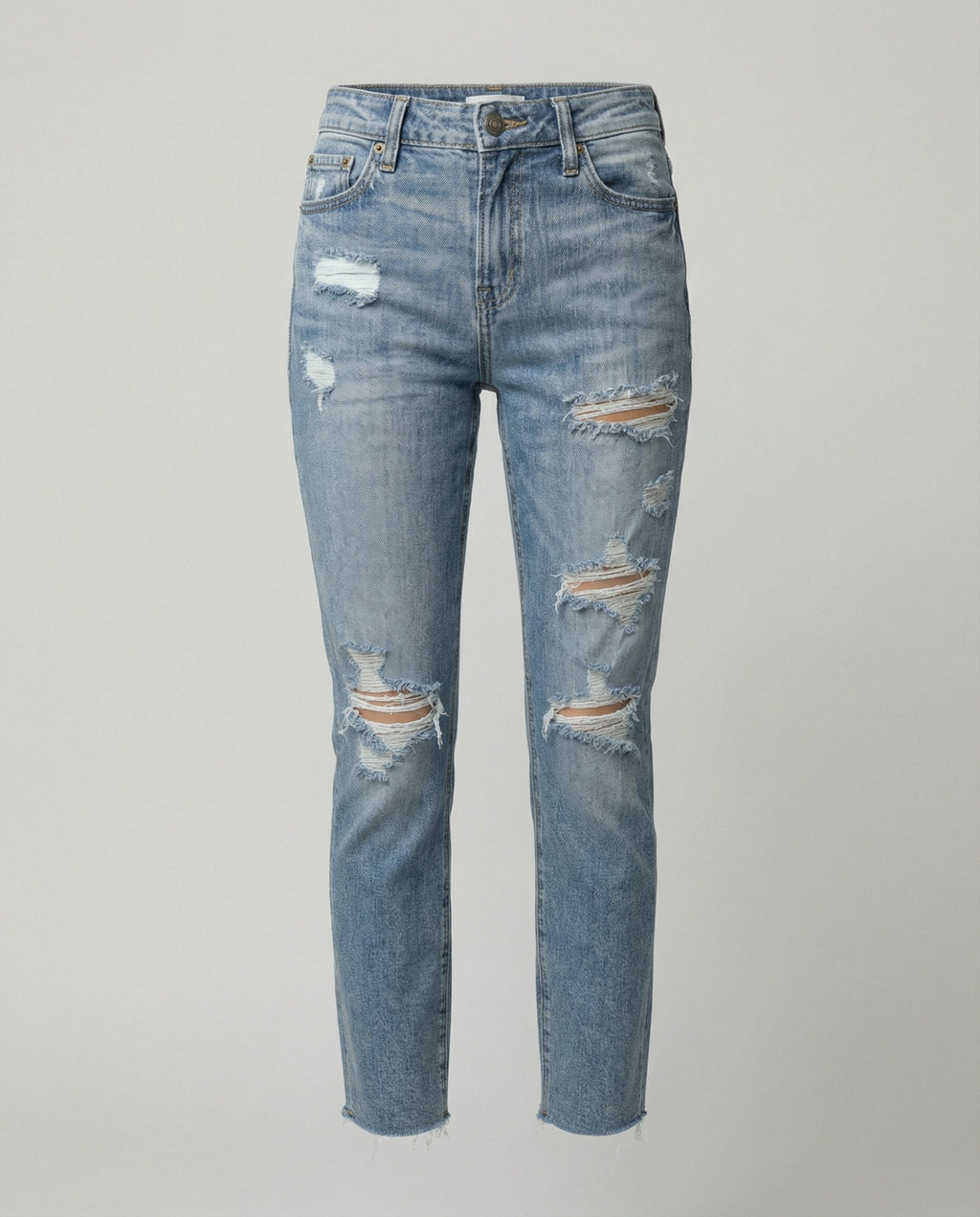 The Kyro Slim — Sky Blue Distressed Jeans
