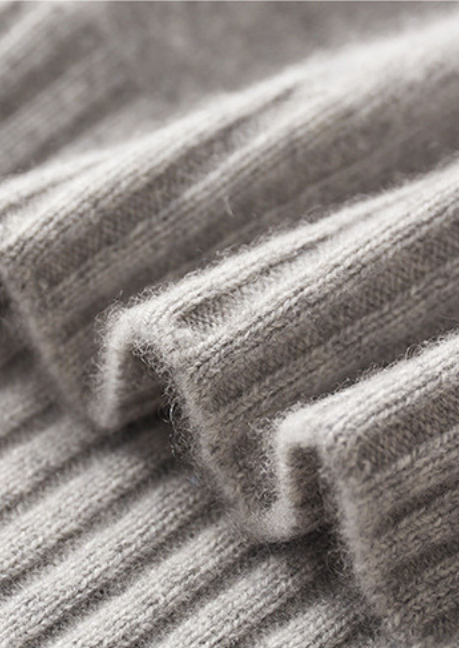 PULL COL ROULÉ EN CACHEMIRE PUR GRIS CLAIR