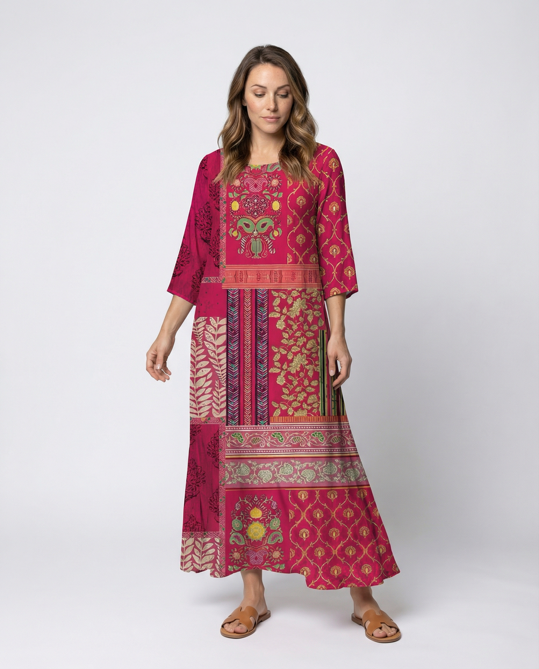 Zola — Multicolor Patchwork Maxi Dress