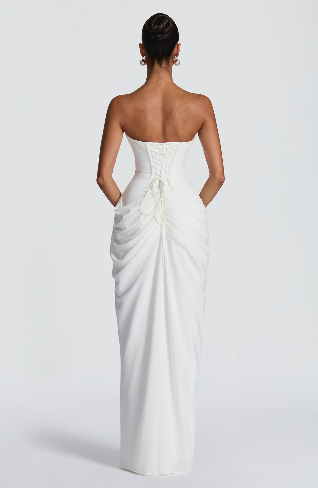 HANNAH | Robe Maxi Chic avec Détail Drapé et Fente Haute