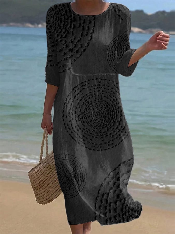 Améliane™ — Robe Midi Élégante avec Fins Détails