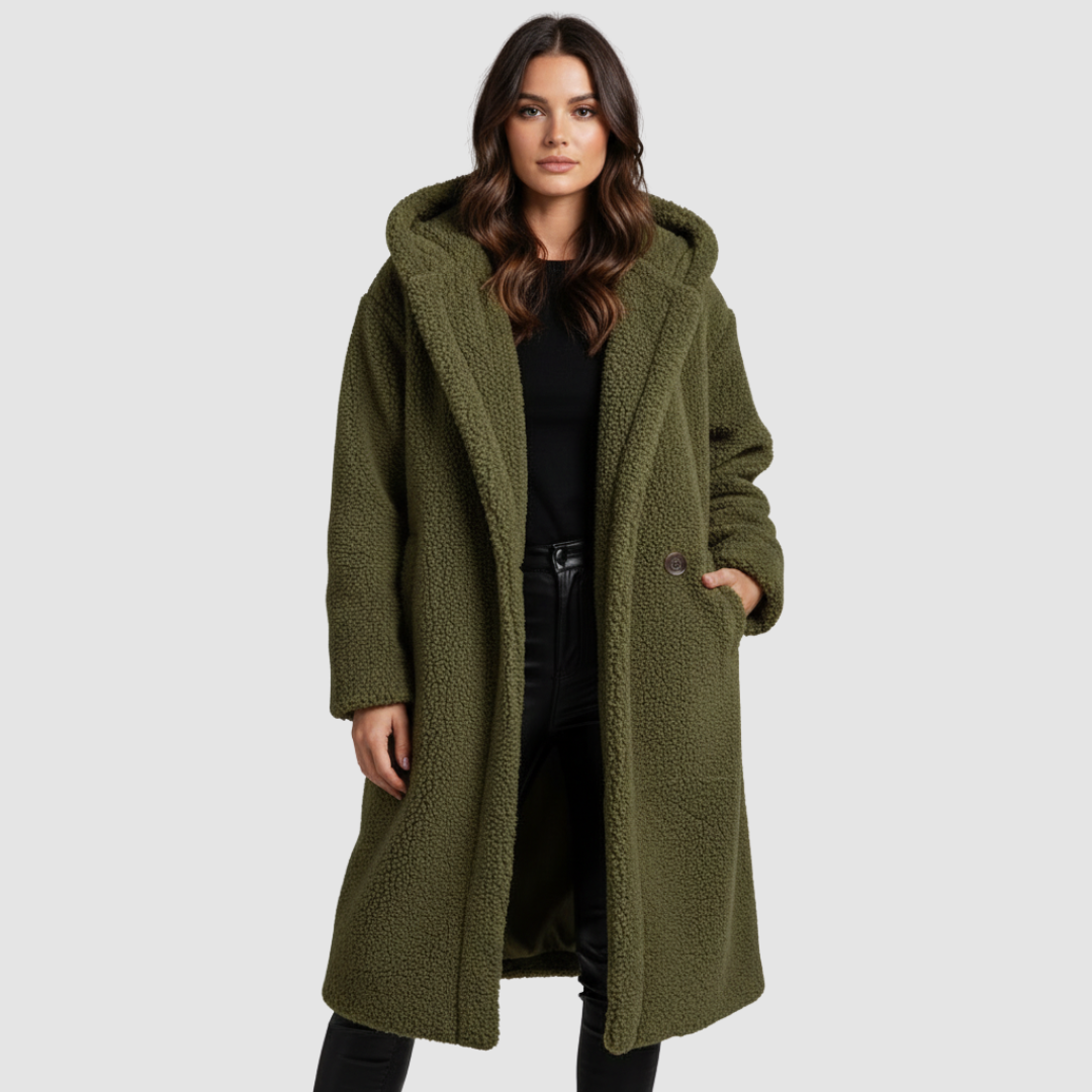 The Kaia — Hooded Teddy Coat