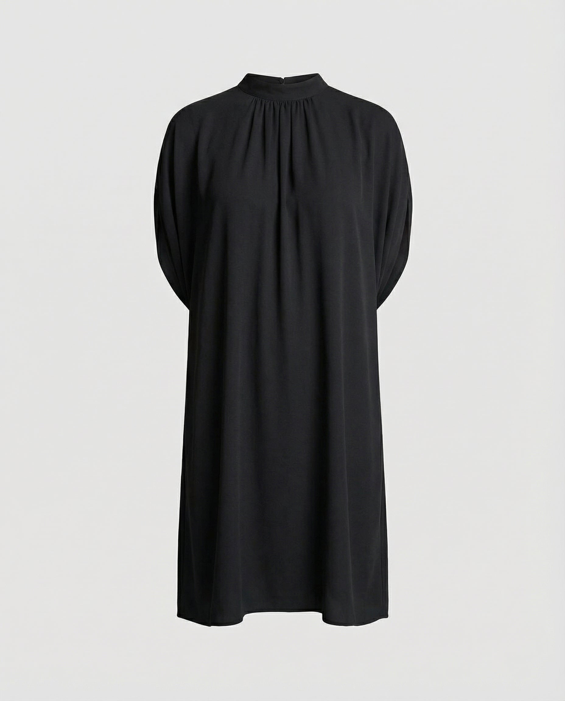 The Liora Mini — Noir Batwing Dress
