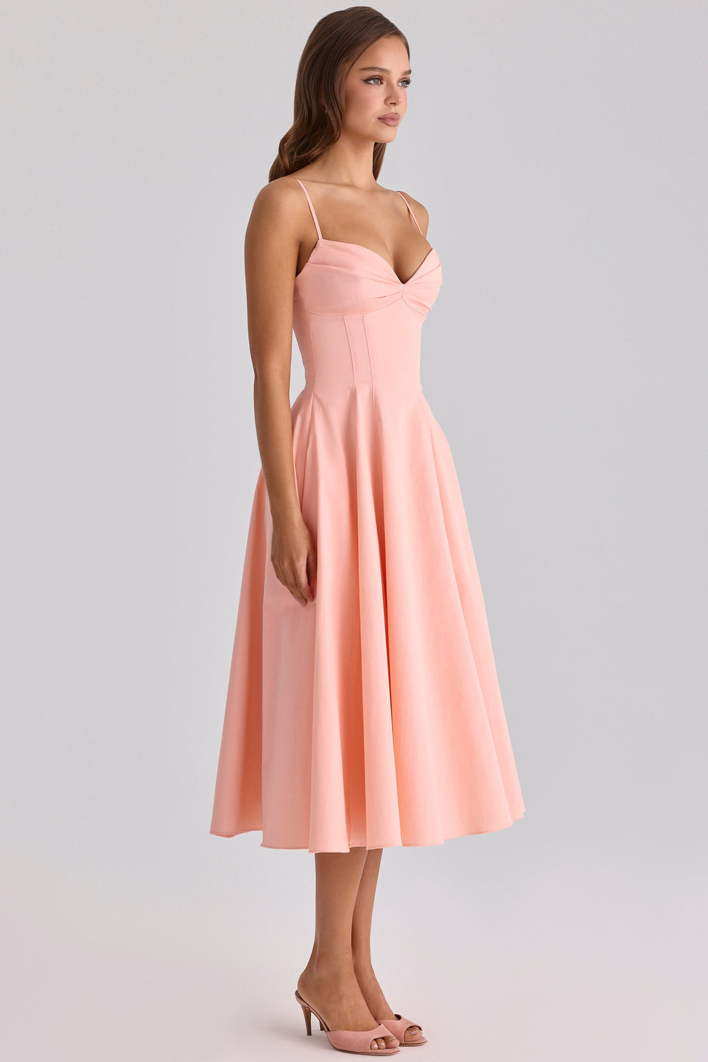 JASMYN | Robe Midi Drapée