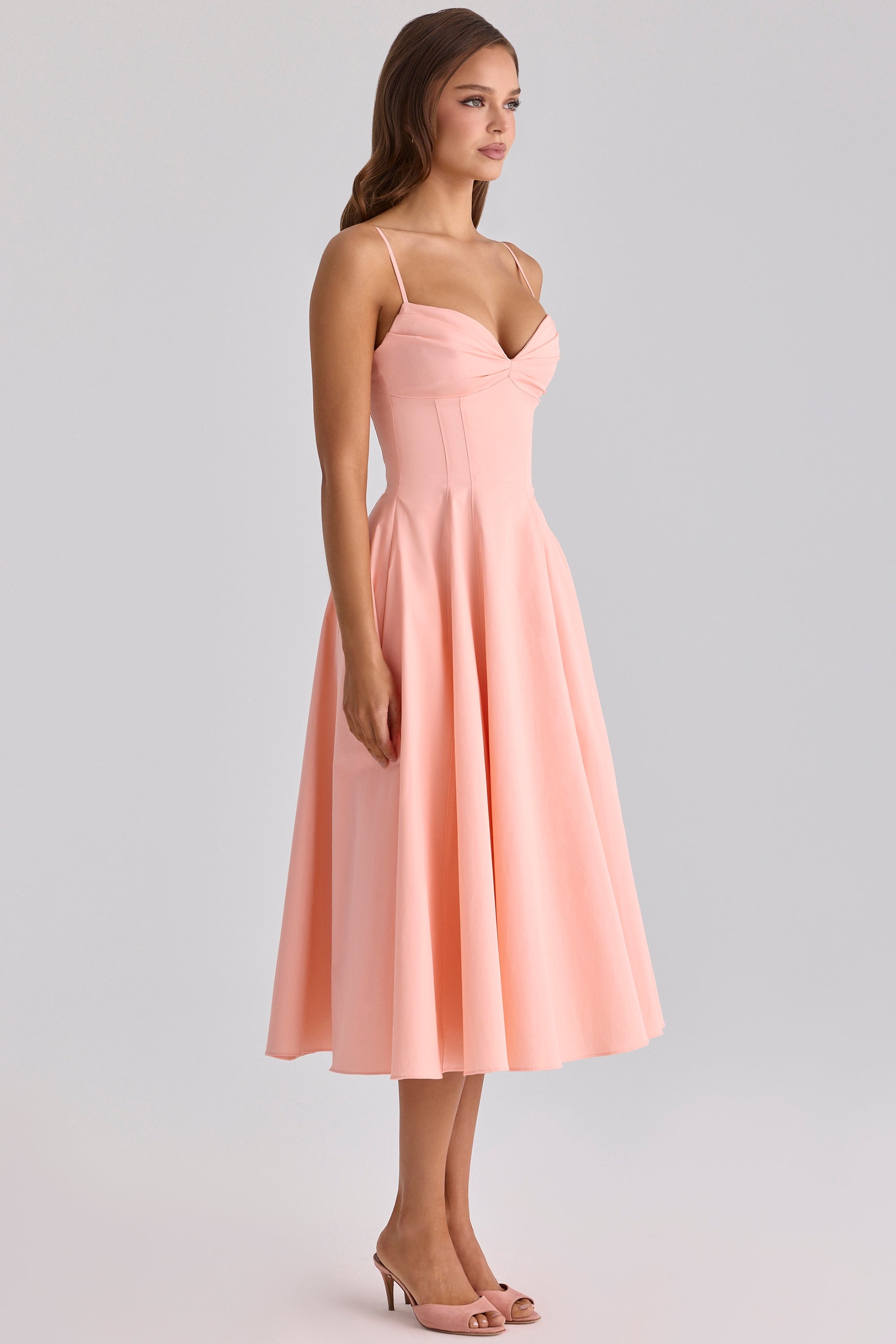 JASMYN | Robe Midi Drapée