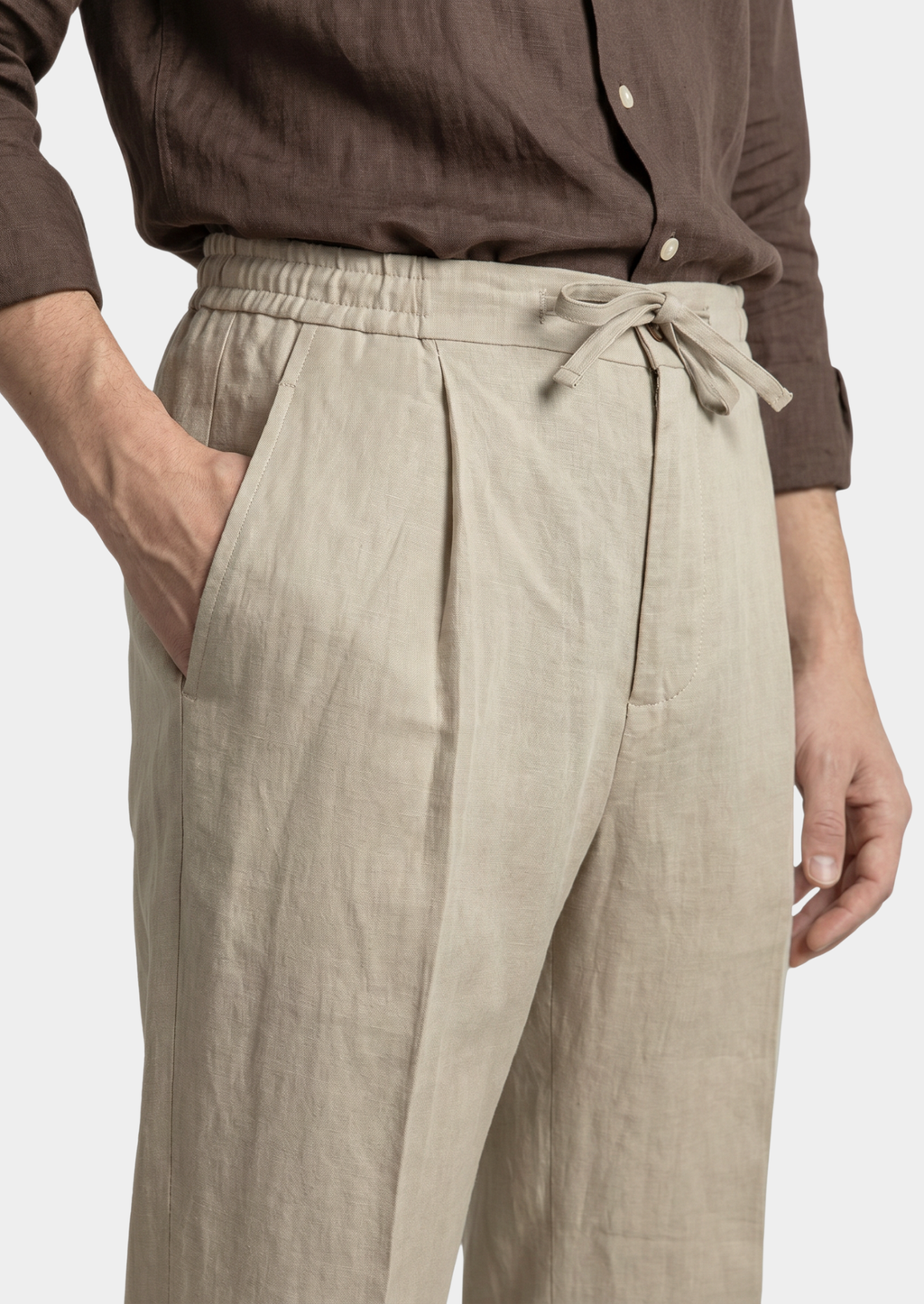 PANTALON À CORDON DE SERRAGE CÔTIER - Couleur Sable