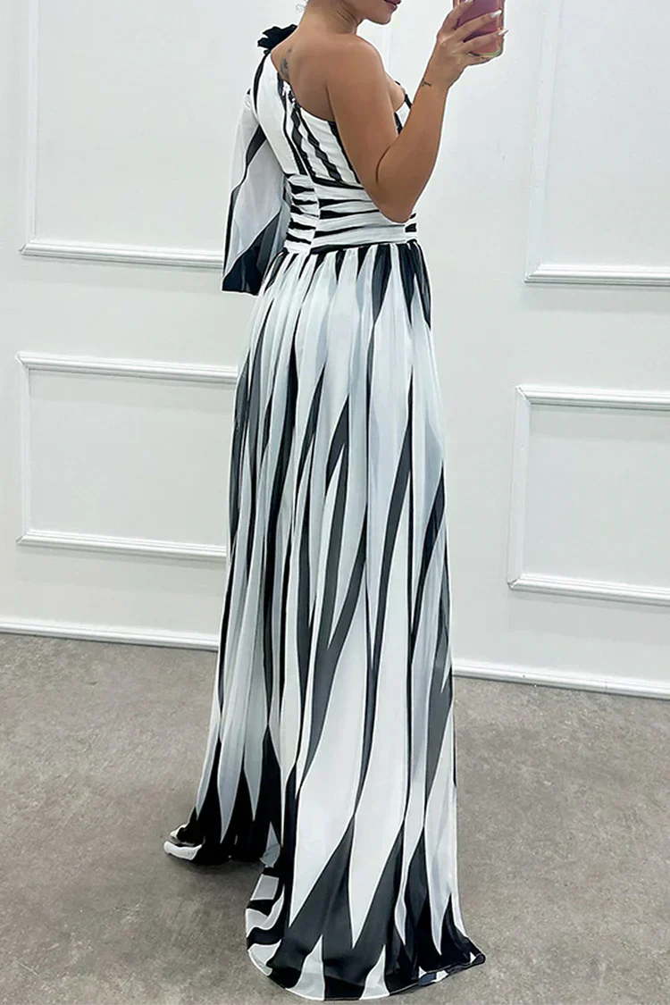 Fenna™ - Robe Longue Sophistiquée à Une Épaule