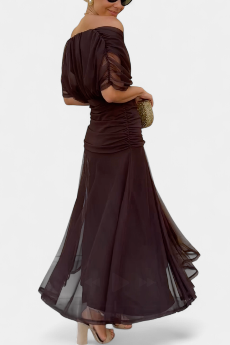 Florendra | Robe longue fleurie à col en V
