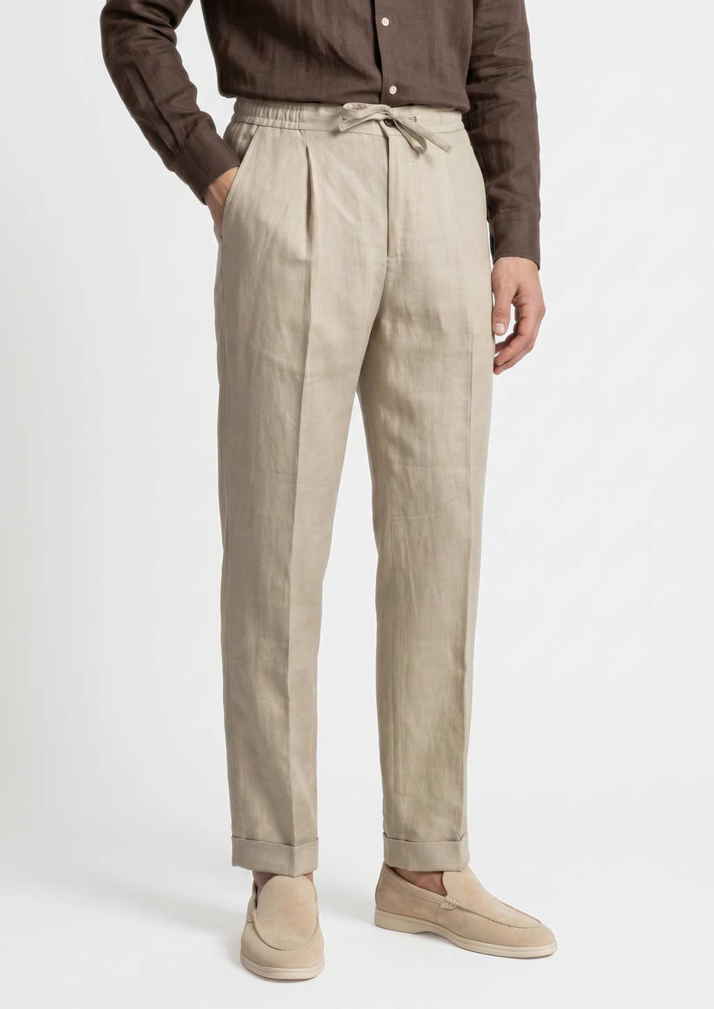 PANTALON À CORDON DE SERRAGE CÔTIER - Couleur Sable