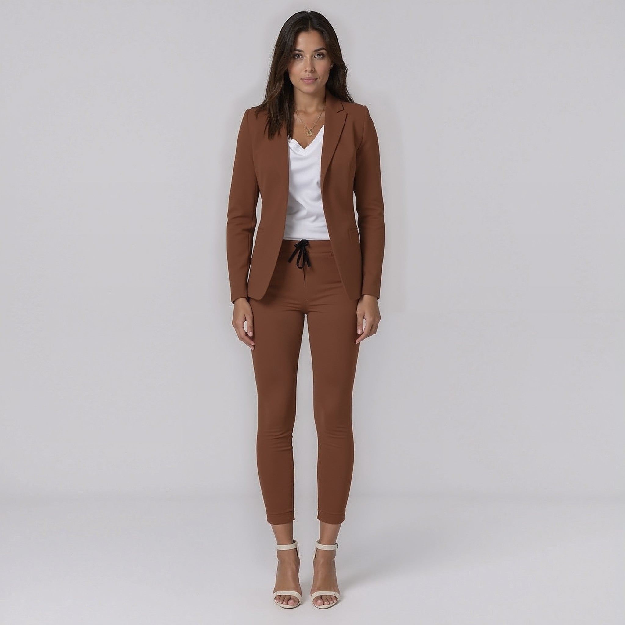 The Alina Suit — Chalk Blazer Set