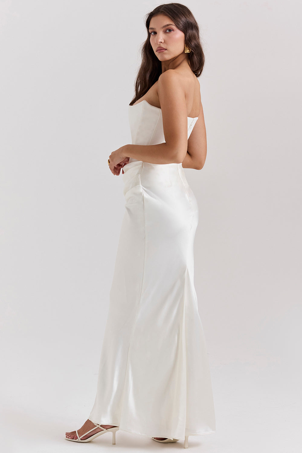 Persephone — Ivory Strapless Corset Gown