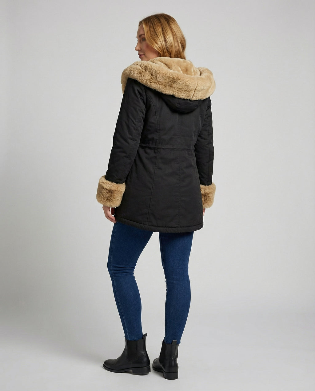 The Kiona Parka — Midnight Fur Lined Hood