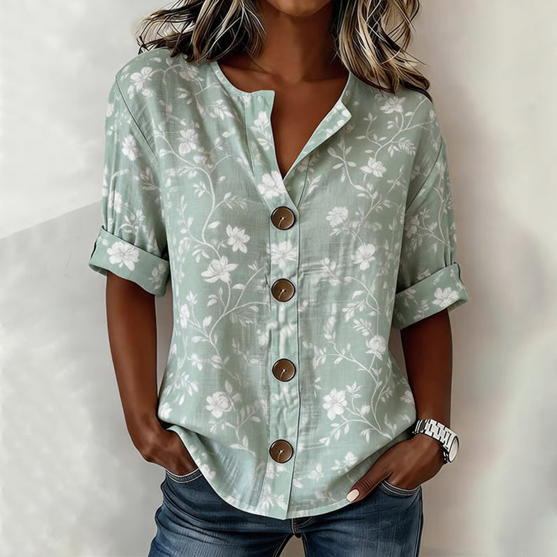 Blouse à imprimé floral vintage