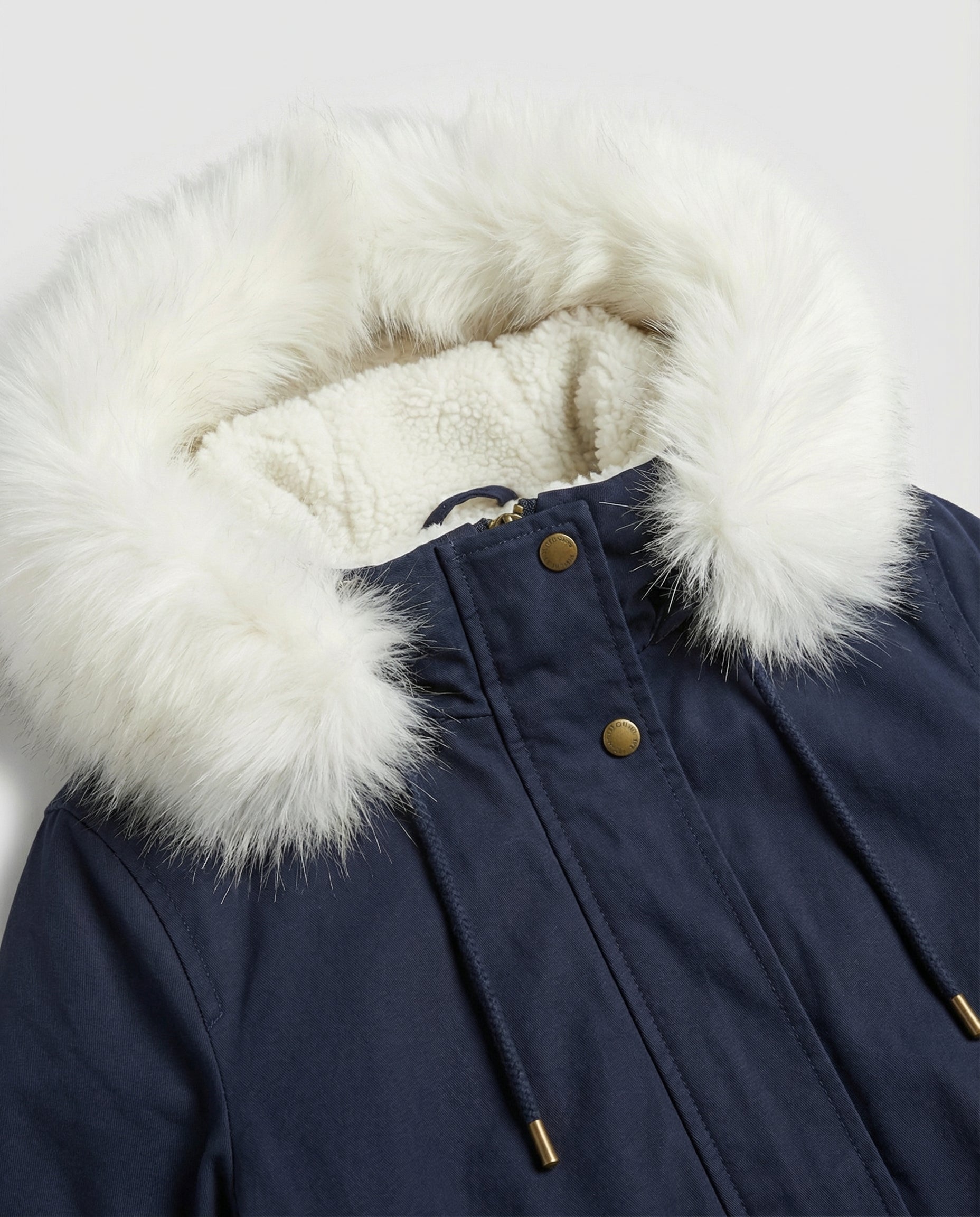 The Sanna Parka — Cobalt Faux Fur Trim