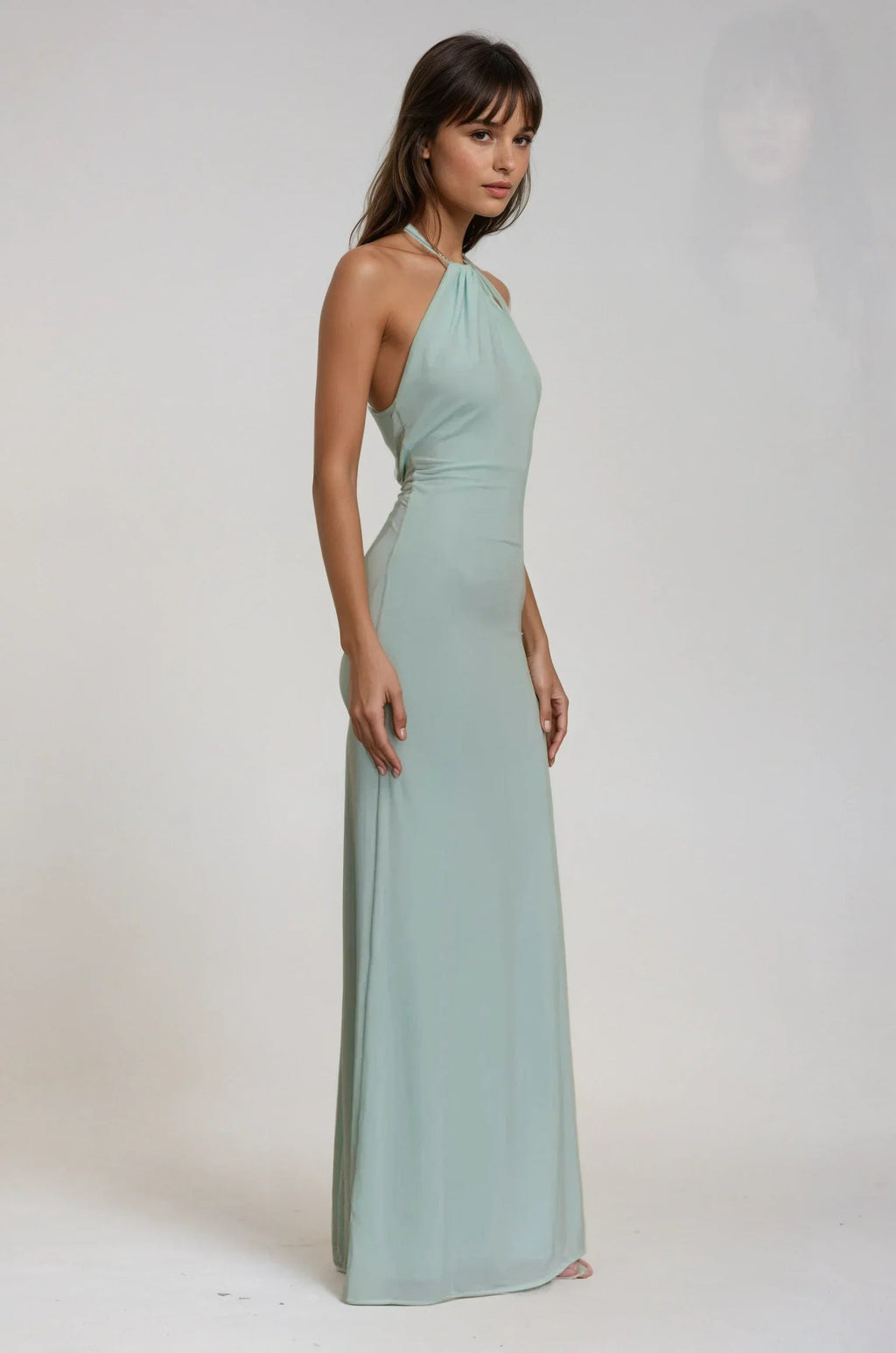 JANA | Robe longue avec col halter