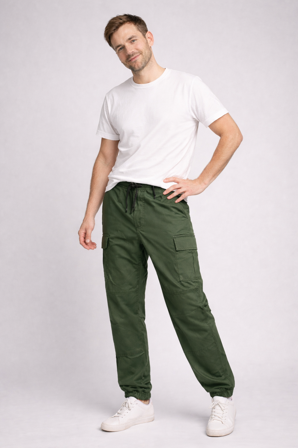 Tallin Cargo Joggers — Moss