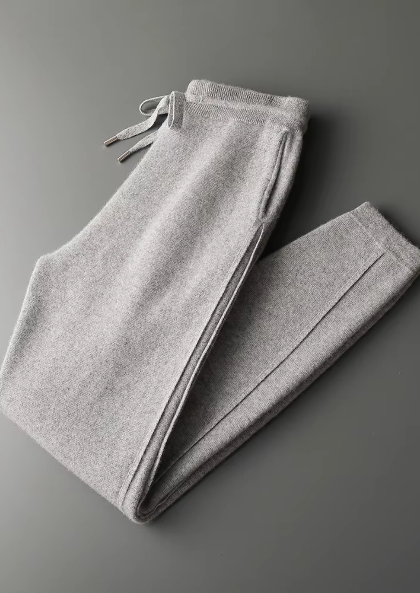 Pantalon slim en cachemire premium