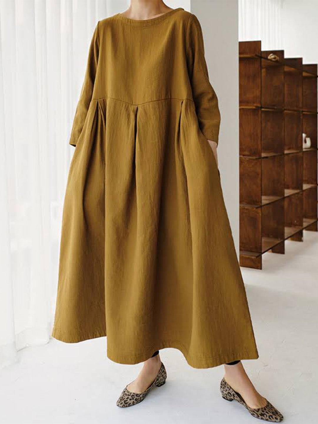The Ivara — Flowing Maxi Dress in Dune