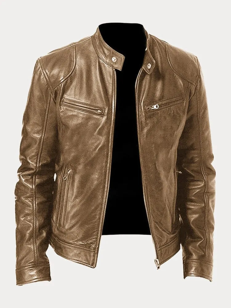 The Tycho — Cropped PU Biker Jacket