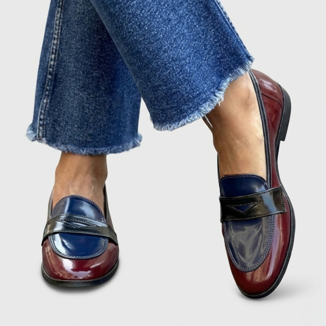 Isolde Slip-On — Chalk & Azul Suede