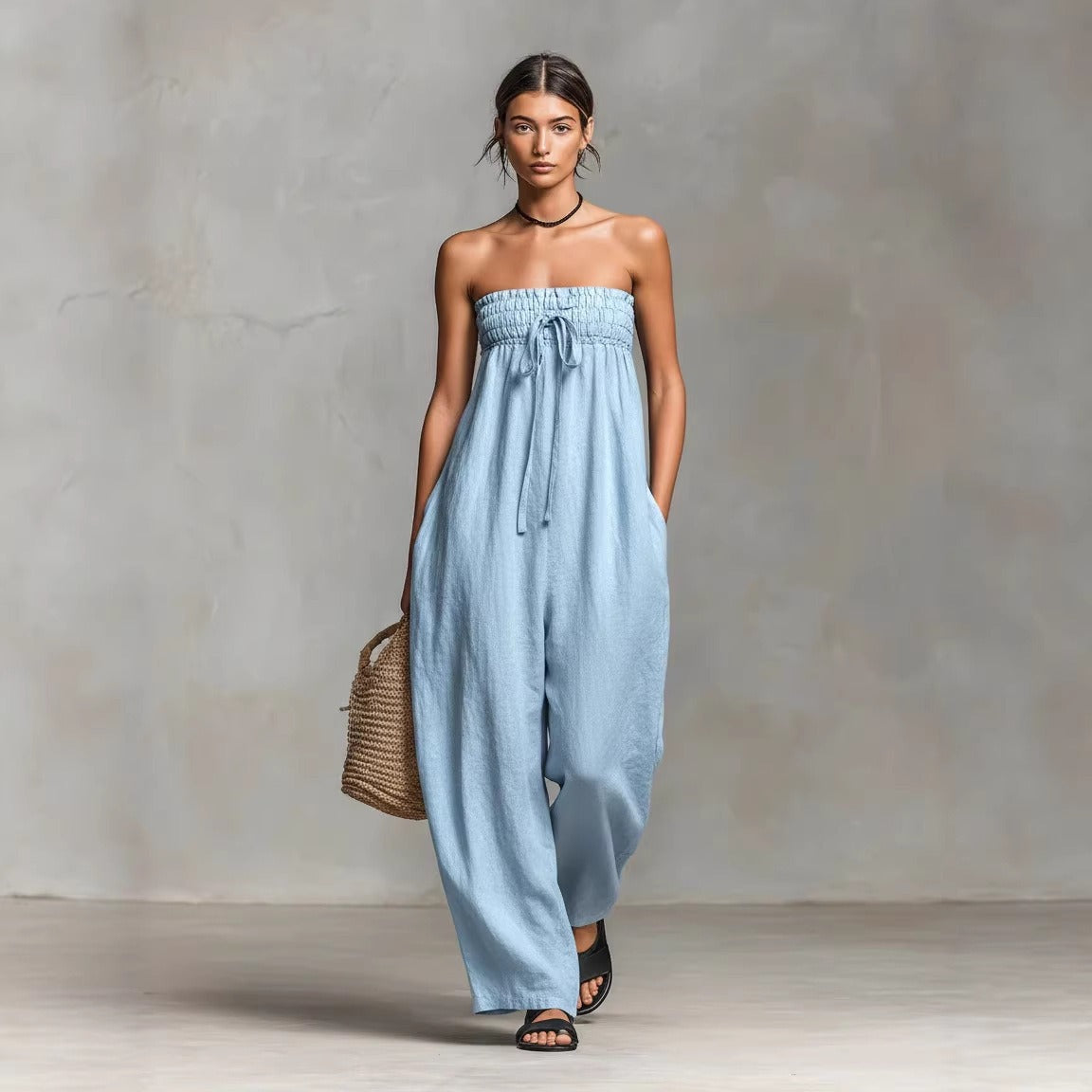 NINA | Combinaison Large Sans Bretelles