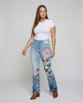 The Alva — Flare Denim with Button-Fly