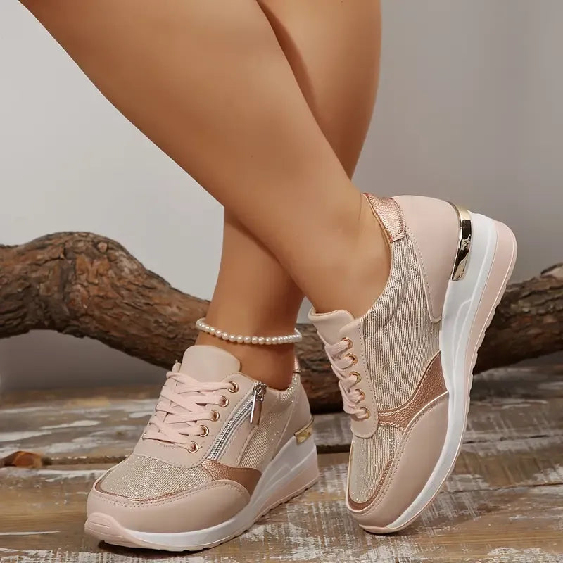 The Sylvi Sneaker — Chalk Mesh & Suede