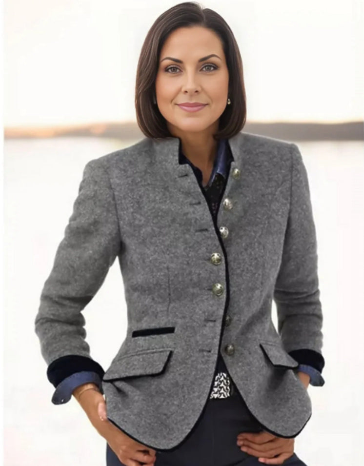 The Elara — Slate Tailored Jacket