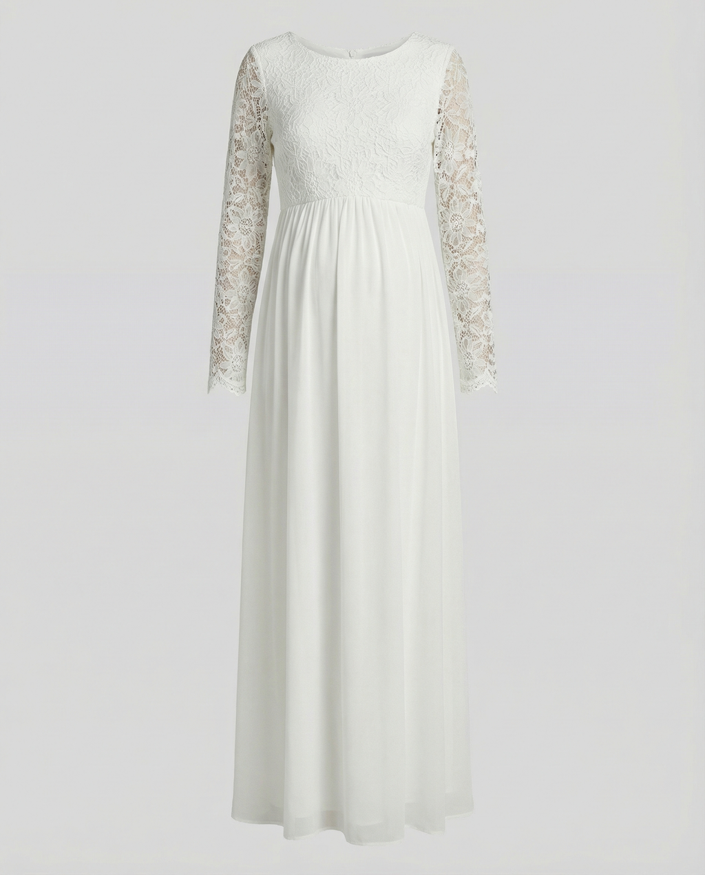 The Liora Lace Maxi — Snow Chiffon