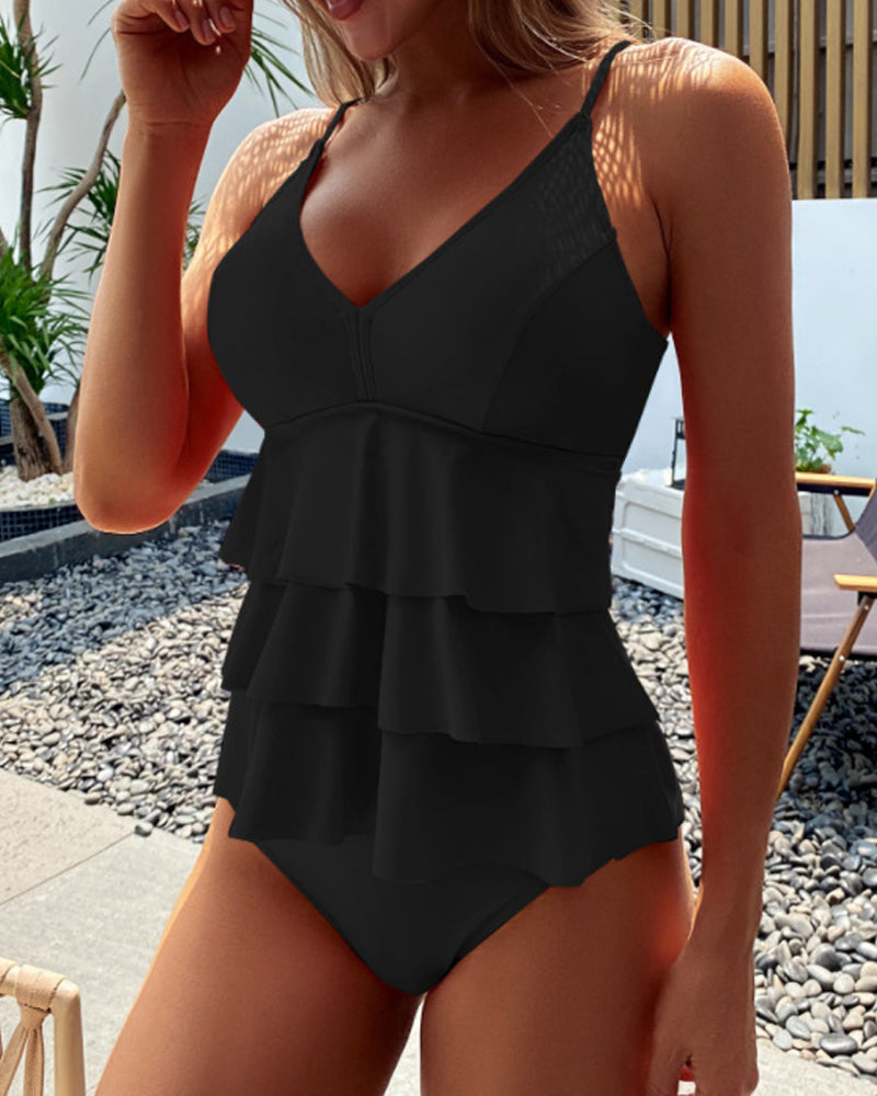 Lia - Maillot de bain élégant avec volants raffinés