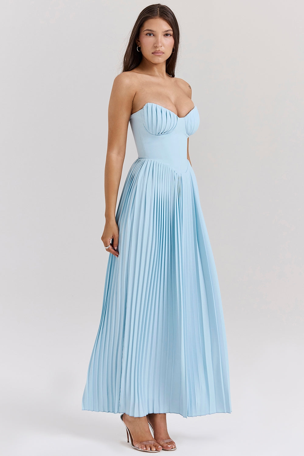 MARCELLA | Robe Longue avec Drapé Léger