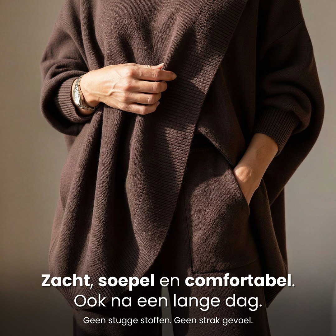 The Sabine Set — Walnut Asymmetrical Knit