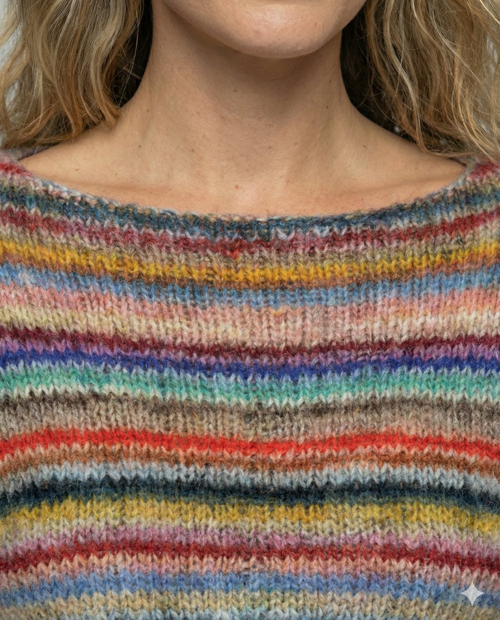 The Ylva Nordic Pullover — Cerulean Mosaic