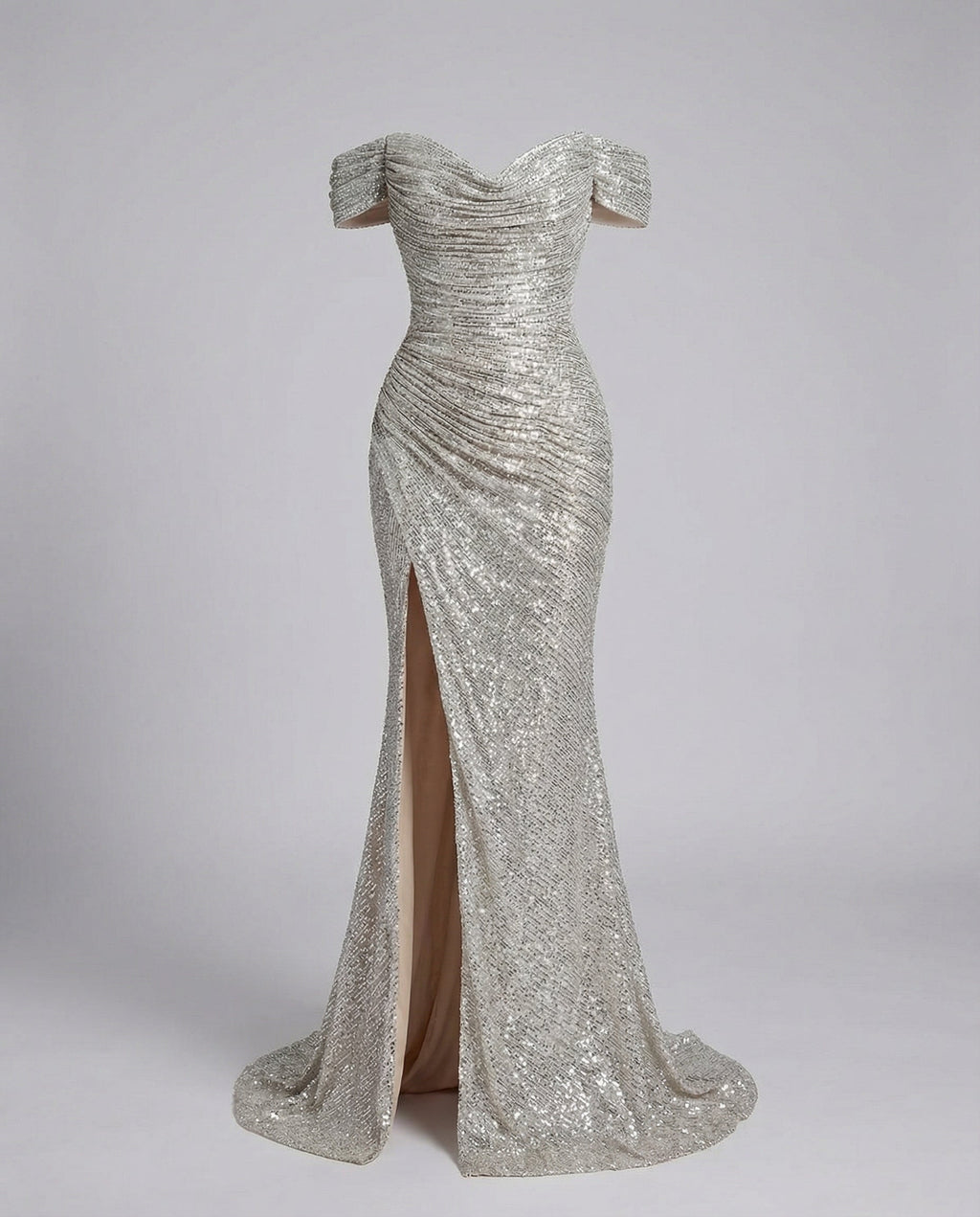 Zelia Gown — Wine Garnet Sequin