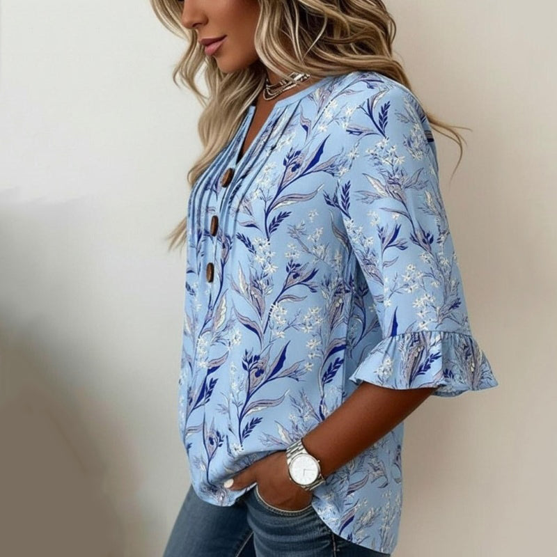 Blouse vintage avec imprimé floral