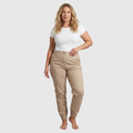 The Liora Crop — Khaki Slim Trousers