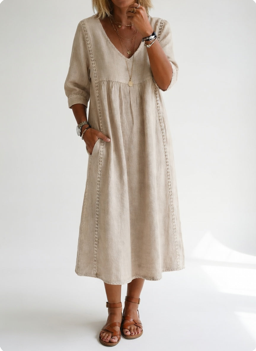 Lioréa™ — Robe Midi Fluide Chic et Décontractée