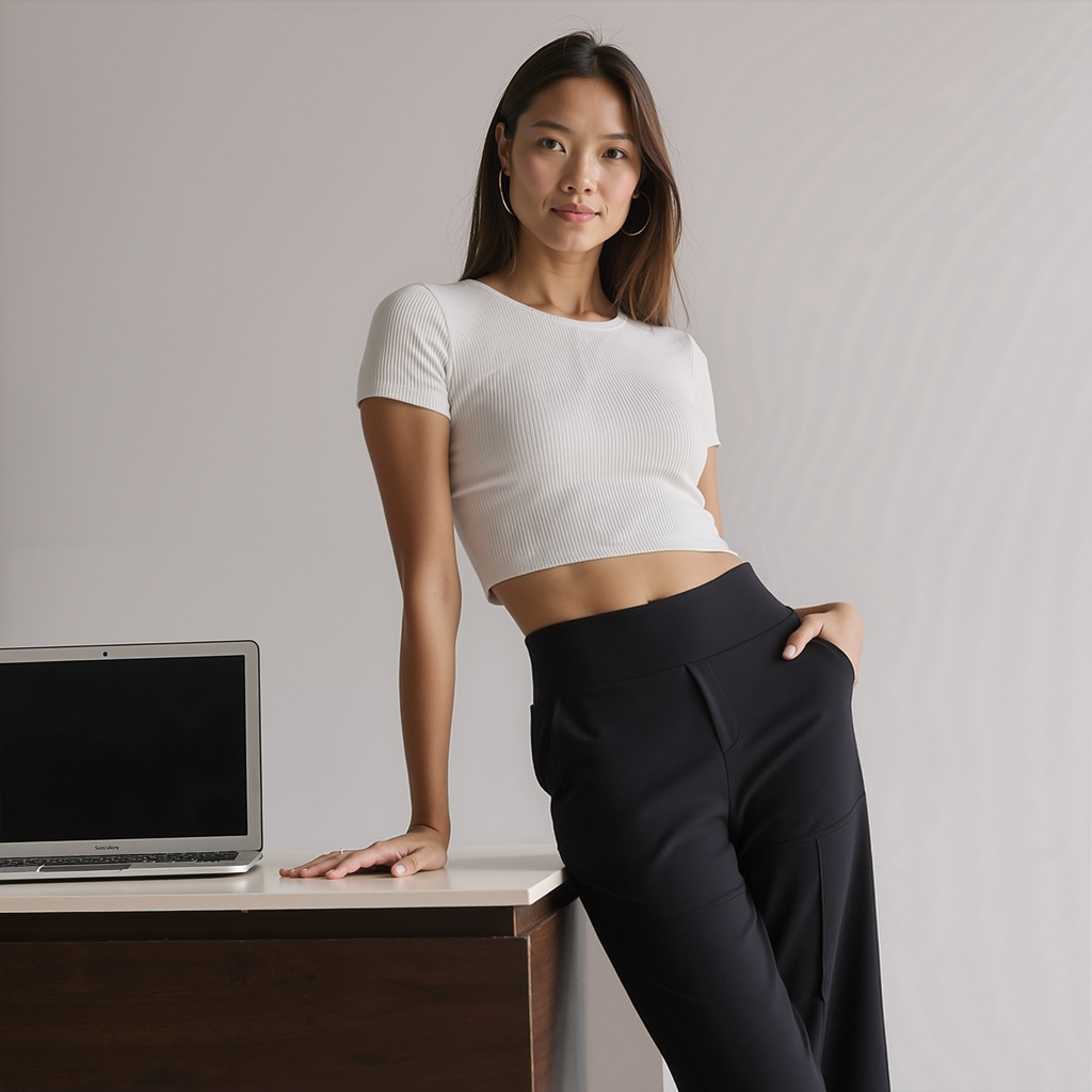 The Kyro Wide-Leg Trousers — Mist