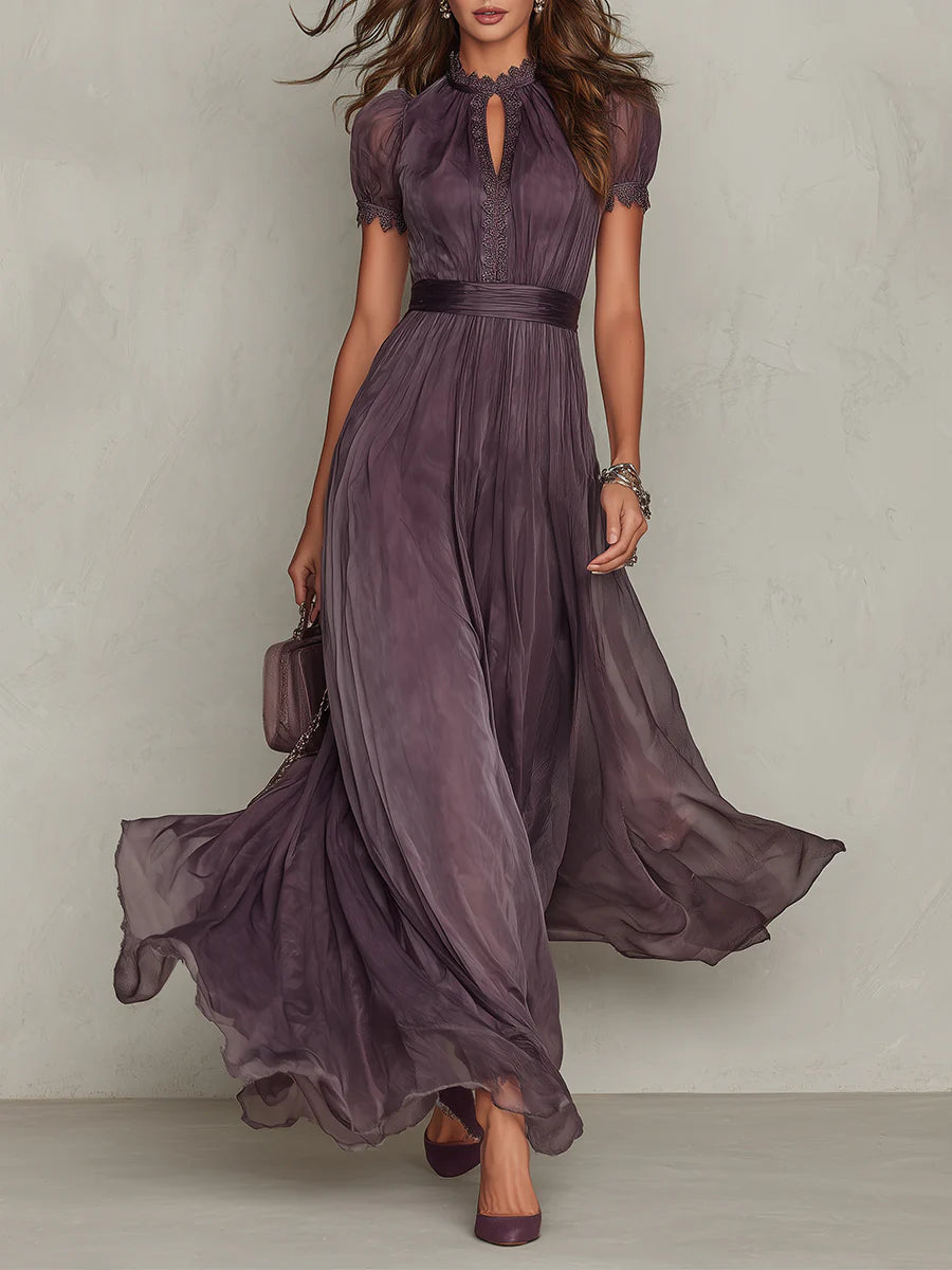Robe Longue Flavia en Tissu Luxueux – Élégance Incomparable chez Maison Claire et Sylvie