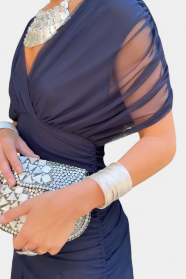 Florendra | Robe longue fleurie à col en V