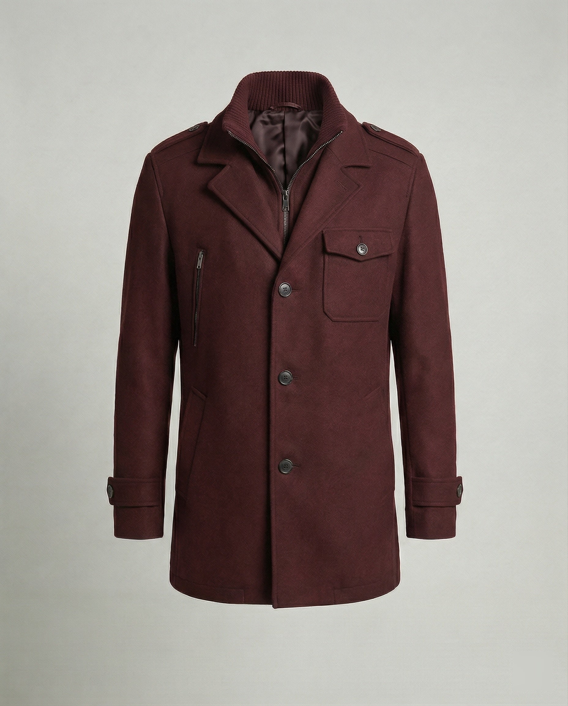 Bernd Field Coat — Onyx Wool Blend