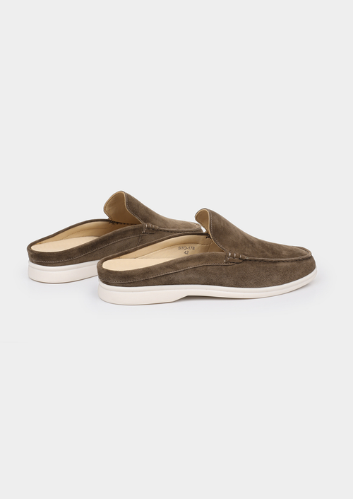 CHAUSSURE D'INTÉRIEUR EN DAIM OLIVE MARINA