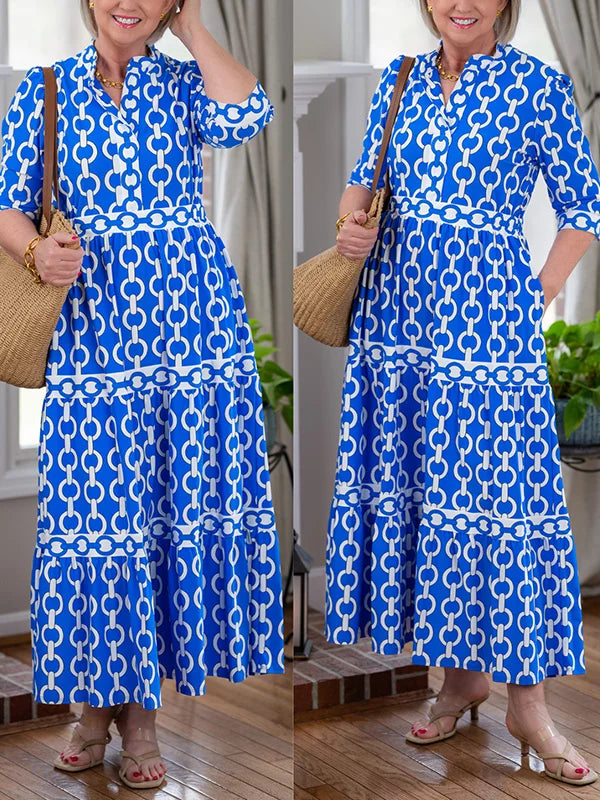 HAZEL | Robe mi-longue avec détails chaîne