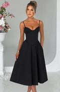 MAILEEN | Robe Midi Élégante avec Design Corset