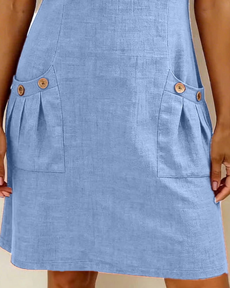Bonnie™ | Robe en coton avec poches avant à fermeture éclair